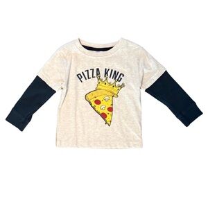 MISH Kids Pizza King Long Sleeve Thermal 2FER Tee Boys size 4 NWT